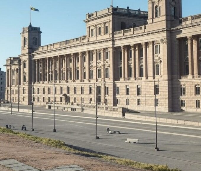 Edifício do Parlamento Sueco, representando proposta de redução da idade penal para 13 anos em crimes graves.