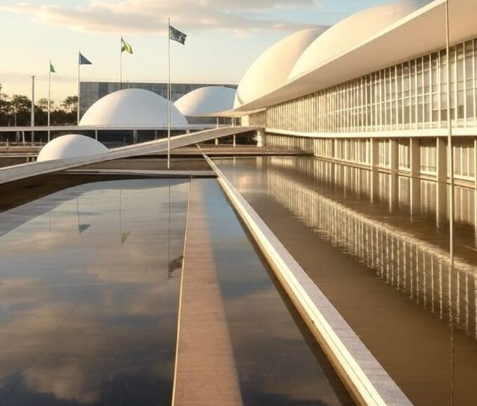 Vista do Congresso Nacional em Brasília, simbolizando candidatura ao Senado em 2026 no Brasil.