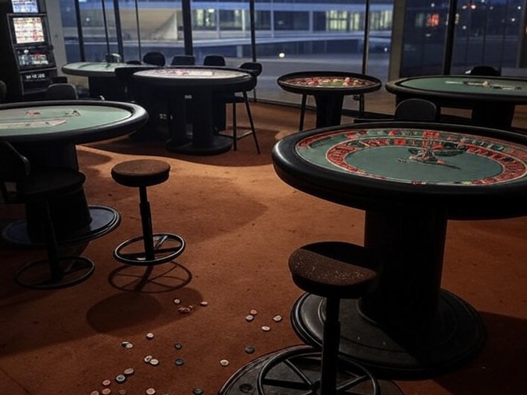 Sala de jogos de azar clandestina em Brasília, ilustrando impactos sociais e financeiros no DF.