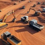 Canteiro de obras de infraestrutura em Ceilândia, com máquinas e construções urbanas no Distrito Federal.