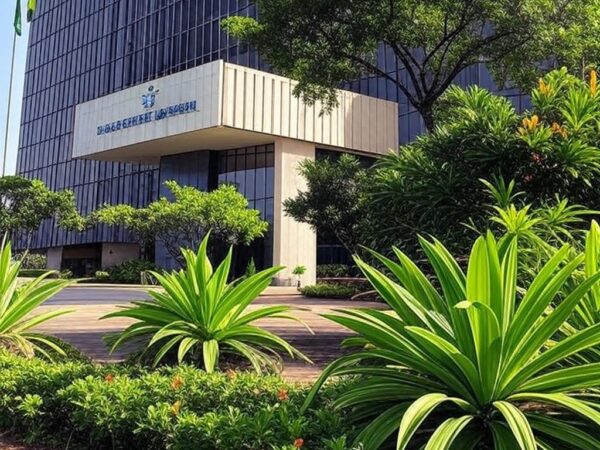 Edifício do Banco Central do Brasil em Brasília, representando defesa da independência dos bancos centrais.