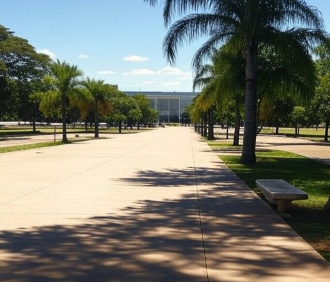Edifício governamental em Brasília representando plano de inclusão produtiva para pessoas em situação de rua.