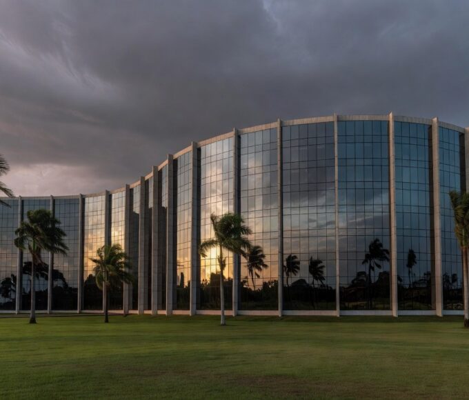 Fachada da CLDF em Brasília com documentos simbolizando escrutínio no BRB por falta de transparência e irregularidades.