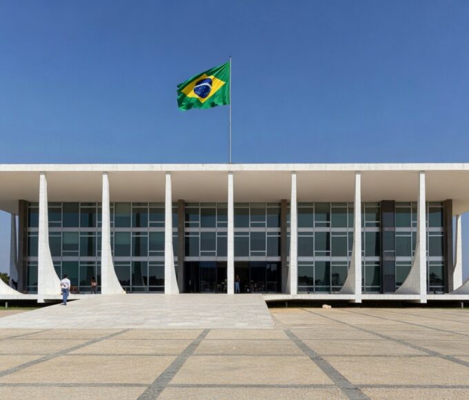 Edifício do STF em Brasília, representando decisão judicial sobre negação de mensagens de Vorcaro por Alexandre de Moraes.