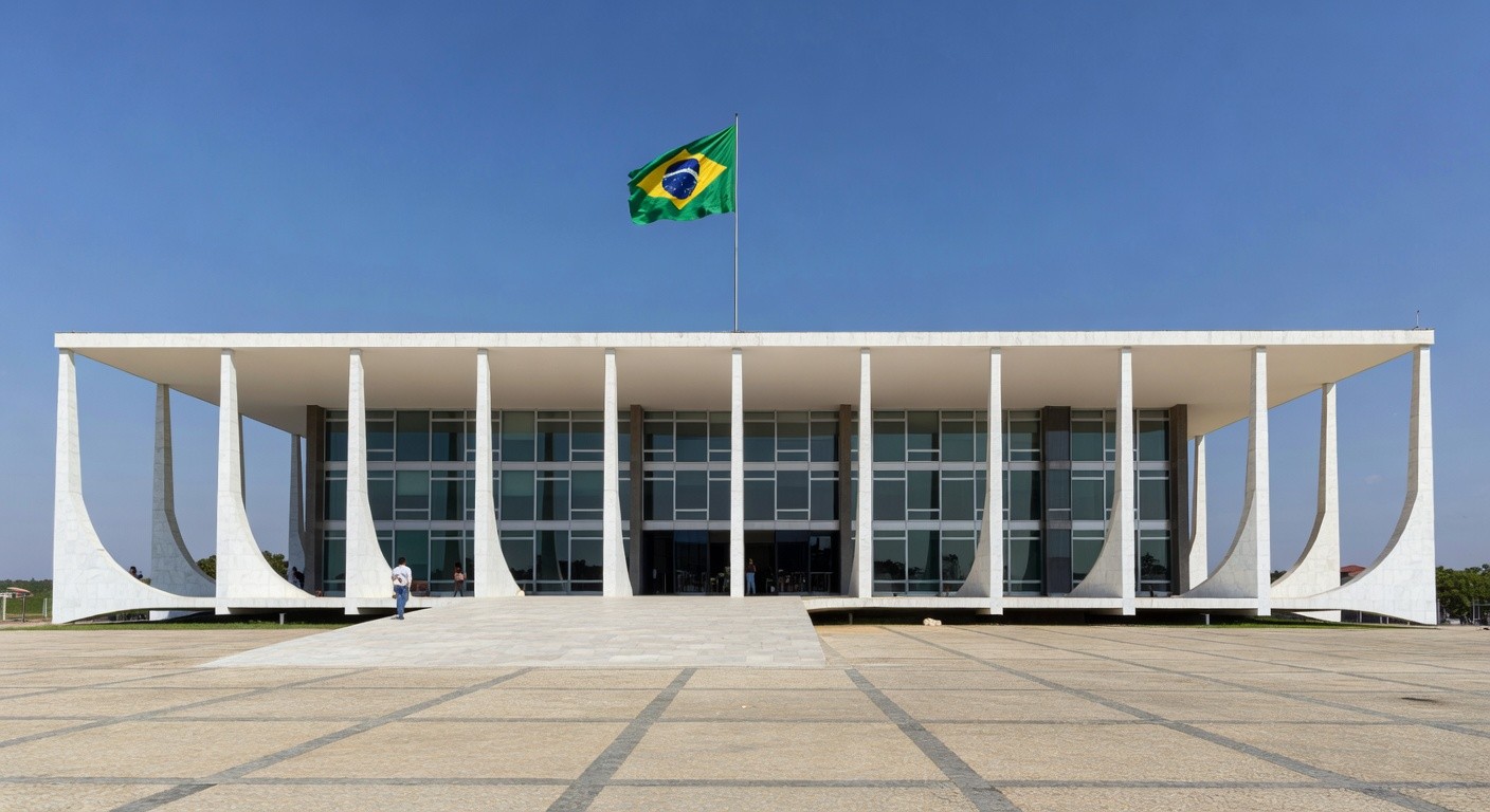 Edifício do STF em Brasília, representando decisão judicial sobre negação de mensagens de Vorcaro por Alexandre de Moraes.