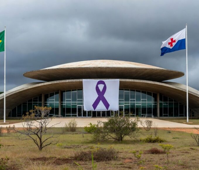 Hospital público brasileiro em estado de negligência, representando falhas no sistema de saúde para doenças raras.