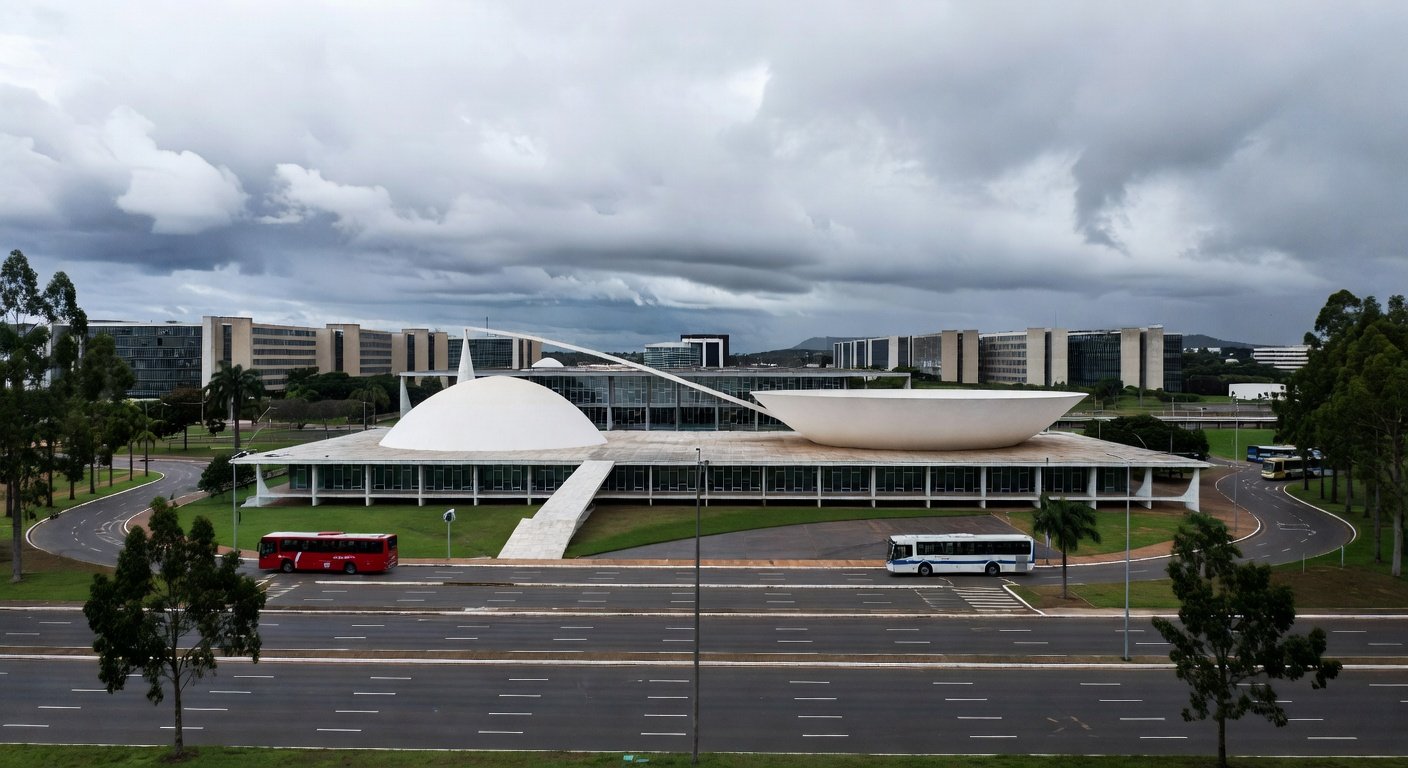 Edifício da CLDF em Brasília sob céu nublado, representando evento sobre governança amid críticas por ineficiência no DF.