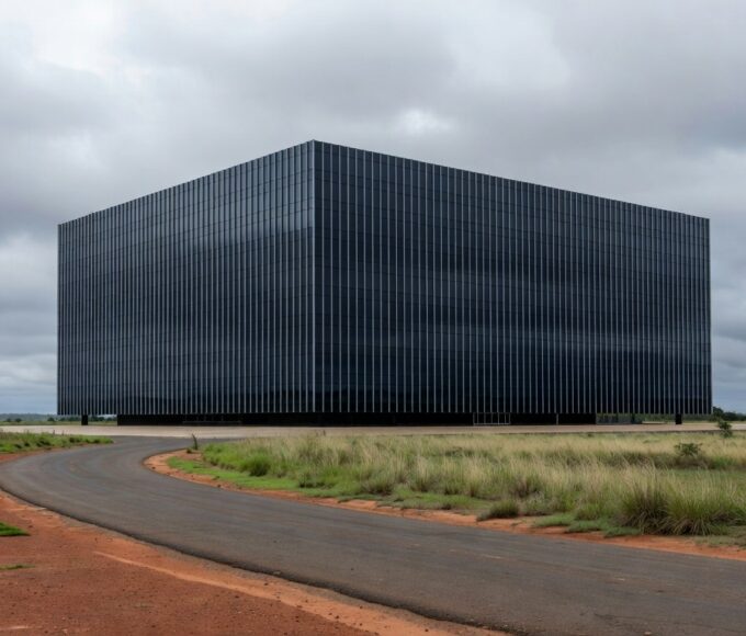 Rua deserta em Brasília à noite com fita de isolamento policial, evocando mistério em caso de morte de advogado.