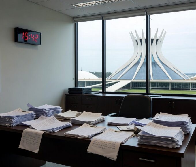Edifício do Banco de Brasília em Brasília, representando atraso em balanço financeiro e possíveis sanções do Banco Central.