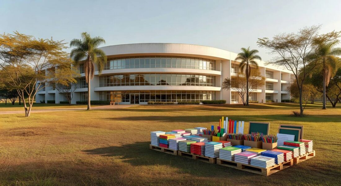 Escola pública em Brasília recebendo repasse de R$ 92,5 milhões do Governo do DF para melhorias educacionais.