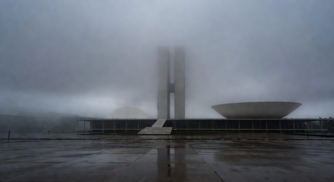 Frio intenso em Brasília no fim de semana de maio, vista da Esplanada dos Ministérios