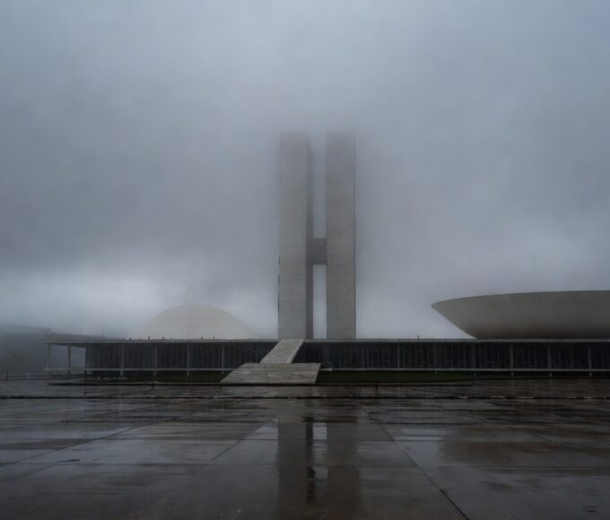 Frio intenso em Brasília no fim de semana de maio, vista da Esplanada dos Ministérios