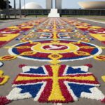 Tapetes de Corpus Christi na Esplanada dos Ministérios em Brasília