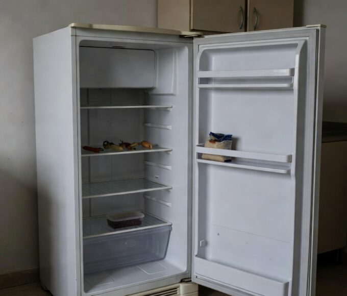 Mesa com alimentos escassos simbolizando insegurança alimentar de idosos no DF