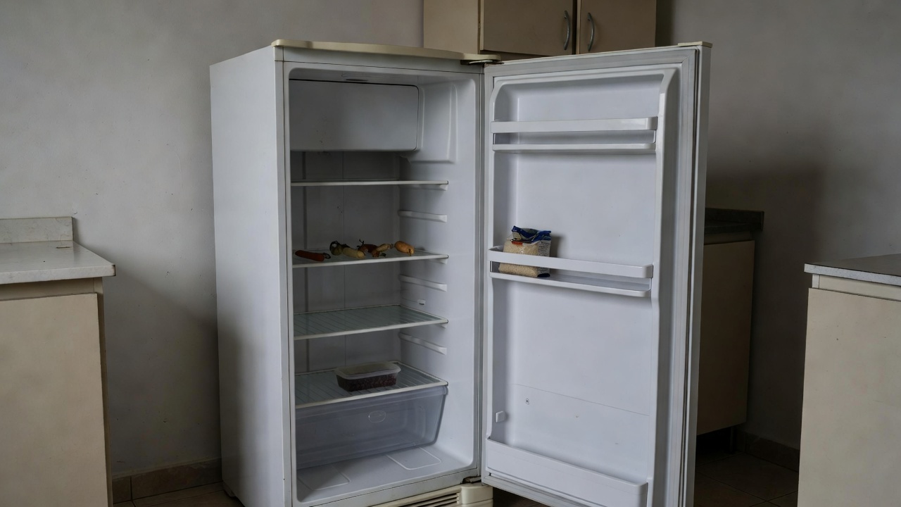 Mesa com alimentos escassos simbolizando insegurança alimentar de idosos no DF