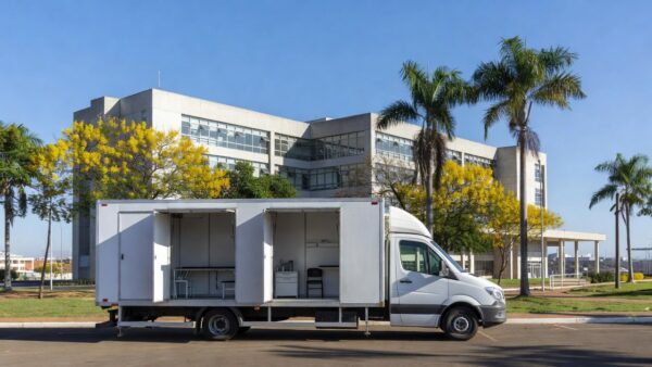 Carreta médica do Agora Tem Especialistas no Hospital de Ceilândia