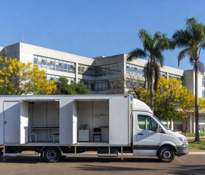 Carreta médica do Agora Tem Especialistas no Hospital de Ceilândia