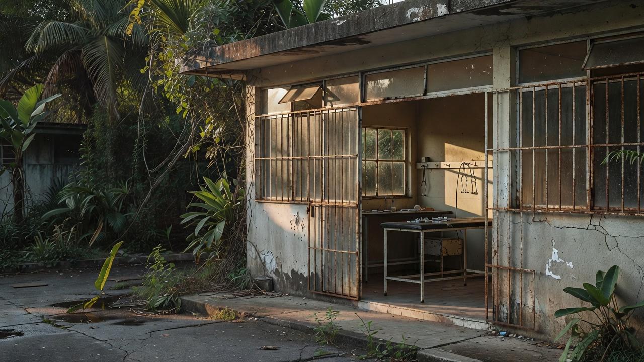 Corredor de hospital público brasileiro evidenciando a crise do SUS