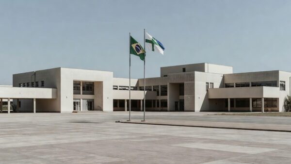 Fachada de escola cívico-militar em Brasília após aprovação de lei na CLDF