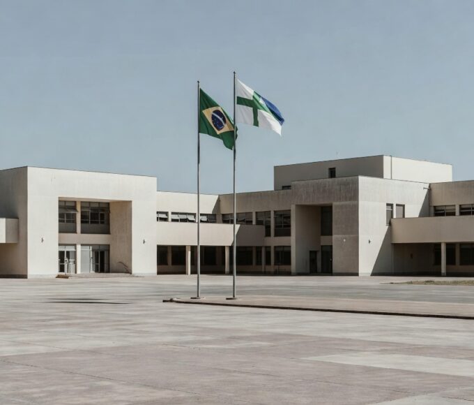 Fachada de escola cívico-militar em Brasília após aprovação de lei na CLDF