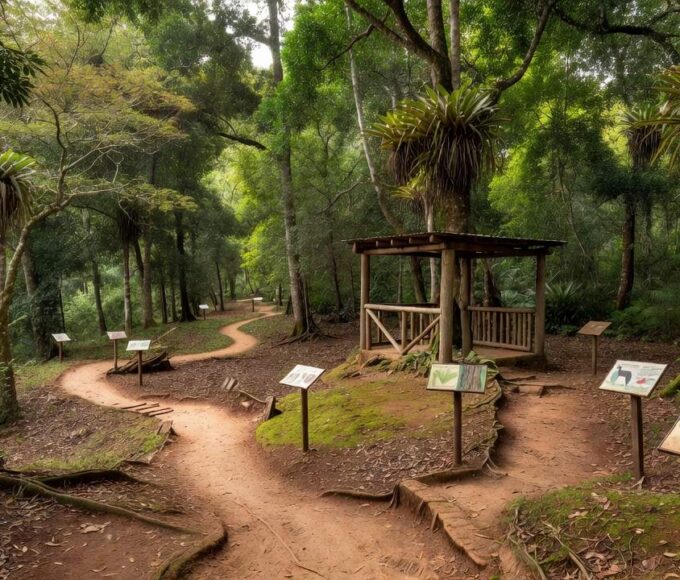 Parque educador no DF com áreas verdes e trilhas para educação