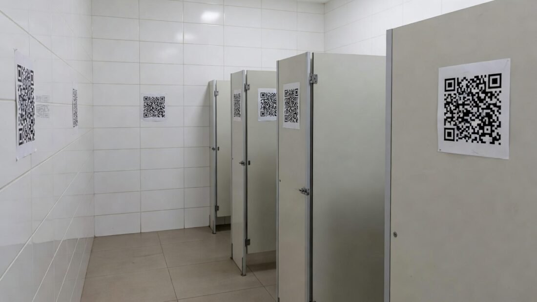 QR Codes instalados em banheiros do DF para combater violência contra a mulher
