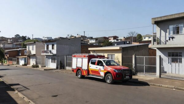 Viatura do CBMDF no Gama após atendimento de emergência