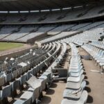 Estádio Bezerrão após brigas entre torcedores de Gama e Capital