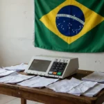 Urna eletrônica e documentos simbolizando manifesto por representatividade nas eleições de 2026