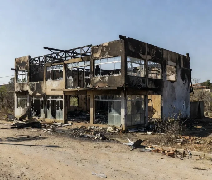 Comércio incendiado em Planaltina após crime de incêndio