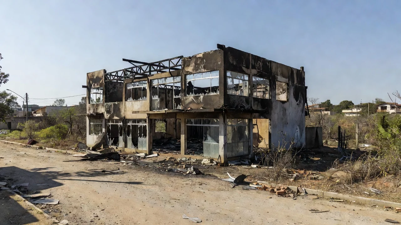 Comércio incendiado em Planaltina após crime de incêndio