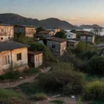 Assentamento Nova Jerusalém com casas rurais em área verde representando insegurança jurídica