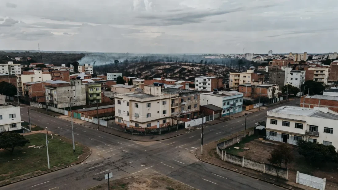 Paisagem urbana do Gama em Brasília, local de incêndio com prisão de suspeito pela PMDF