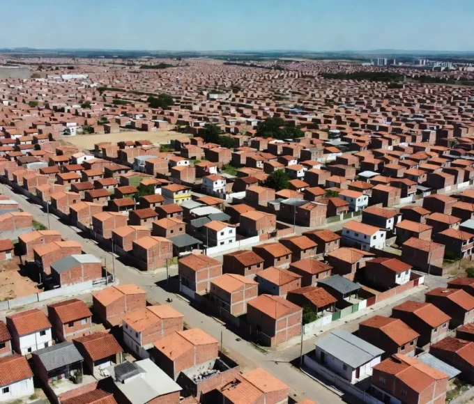 Bairro residencial na região sul com moradias e lotes para regularização