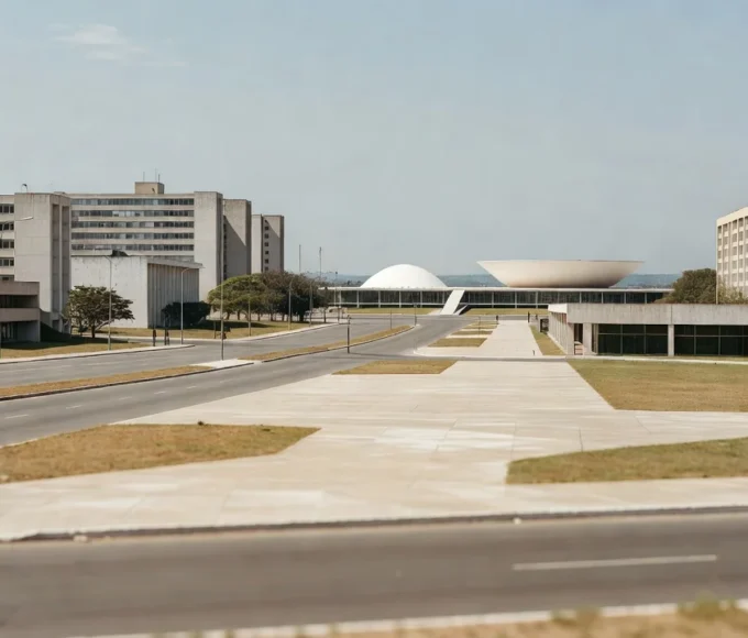 Paisagem urbana de Brasília para disputa do segundo turno do GDF em 2026