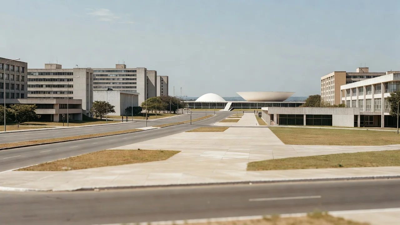 Paisagem urbana de Brasília para disputa do segundo turno do GDF em 2026